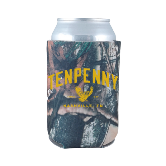 Tenpenny Varsity Camo Koozie